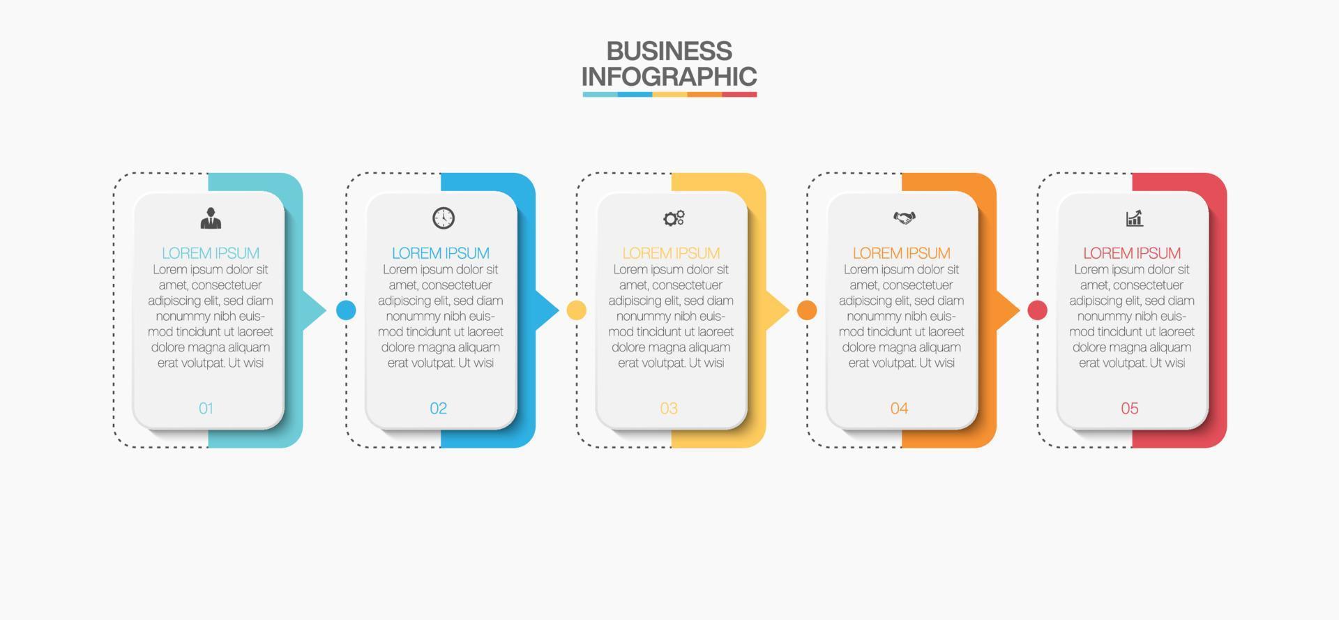 Presentation infographic template vector