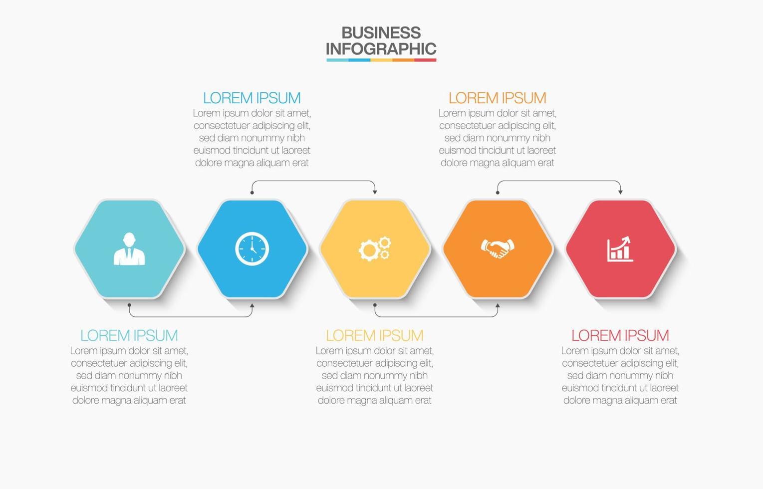 Presentation infographic template vector