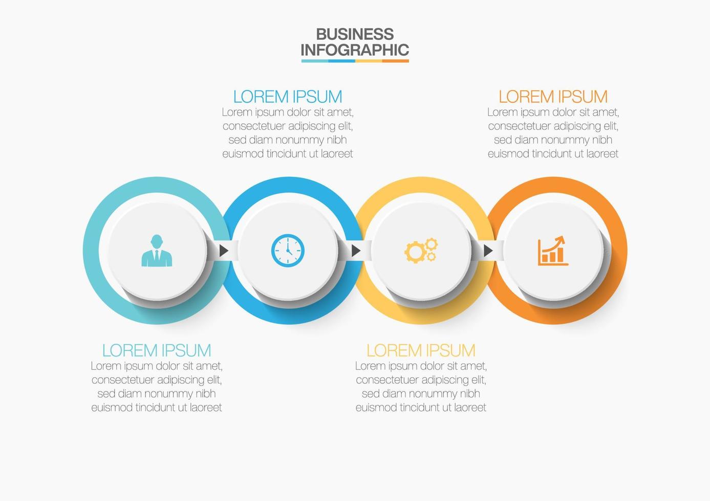 Presentation infographic template vector