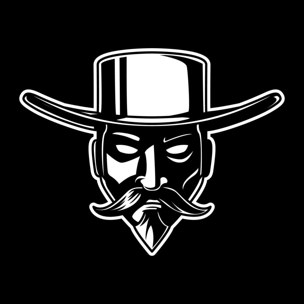 Cowboy head logo vector illustration