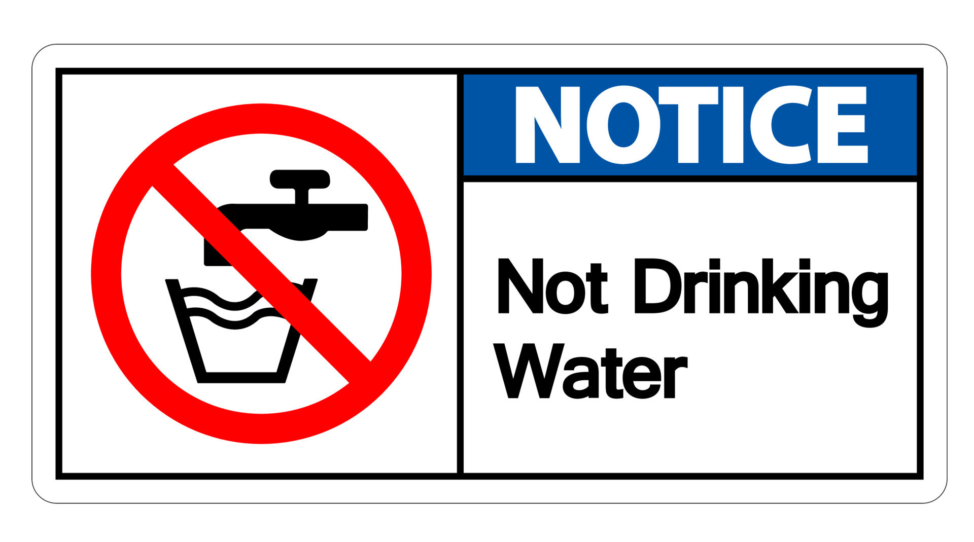 Caution Not Drinking Water Sign 4244714 Vector Art at Vecteezy