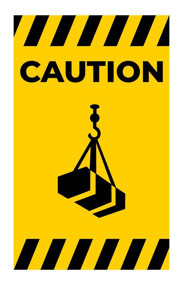 Beware Overhead Load Symbol Isolate On White Background,Vector Illustration vector