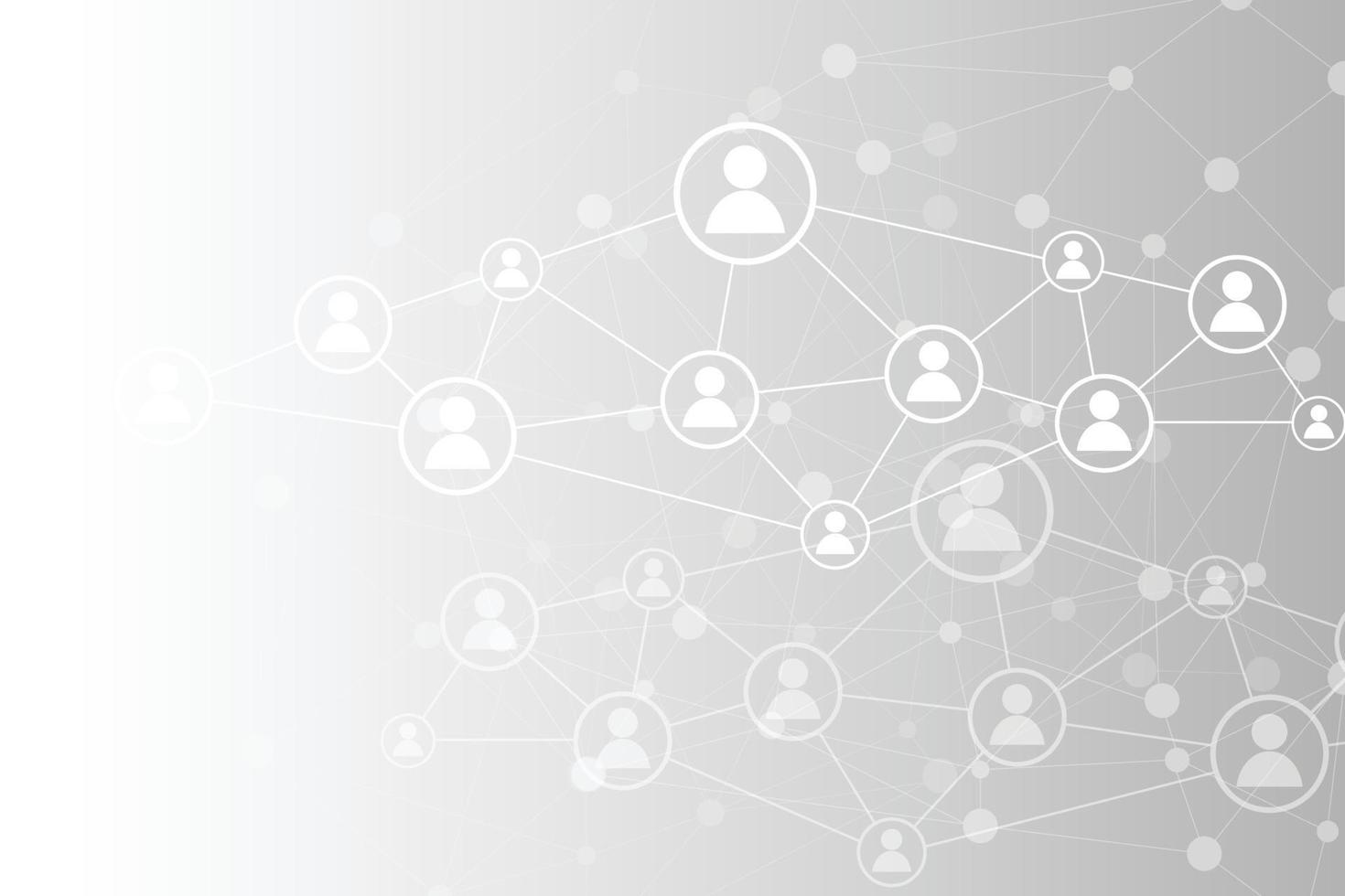 social network connection concept white background vector