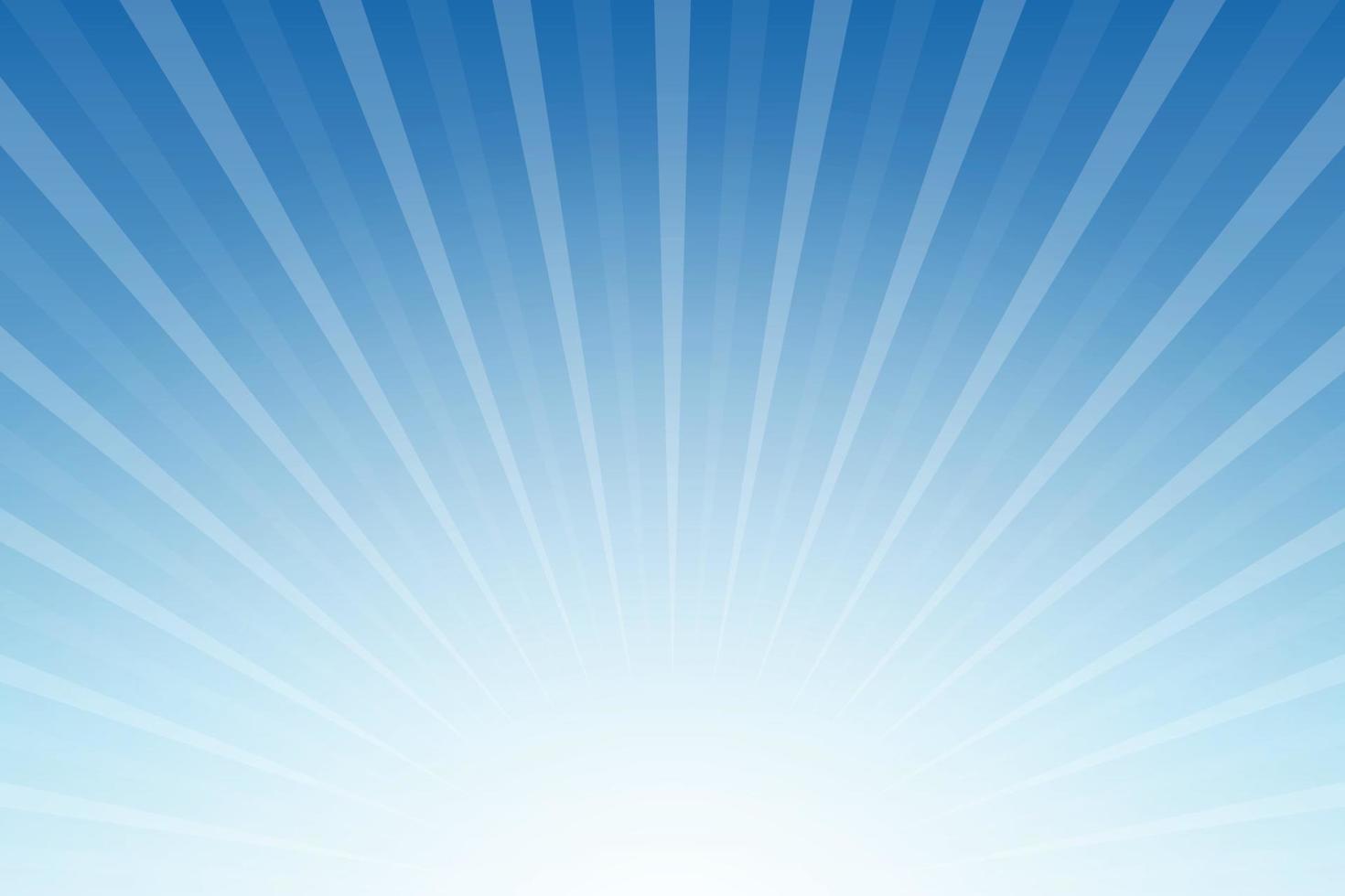 sun rays on blue sky vector