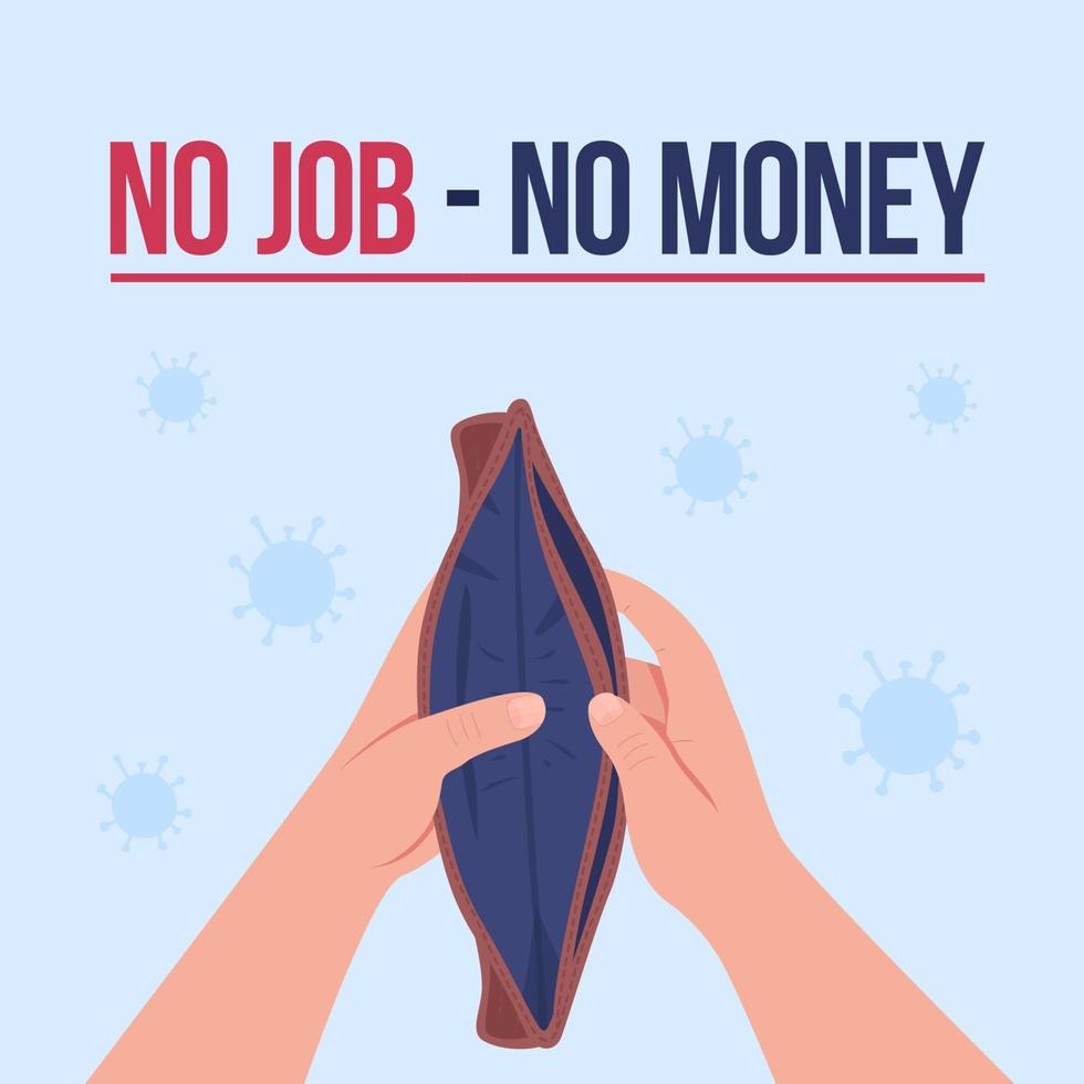 Unemployment social media post mockup vector