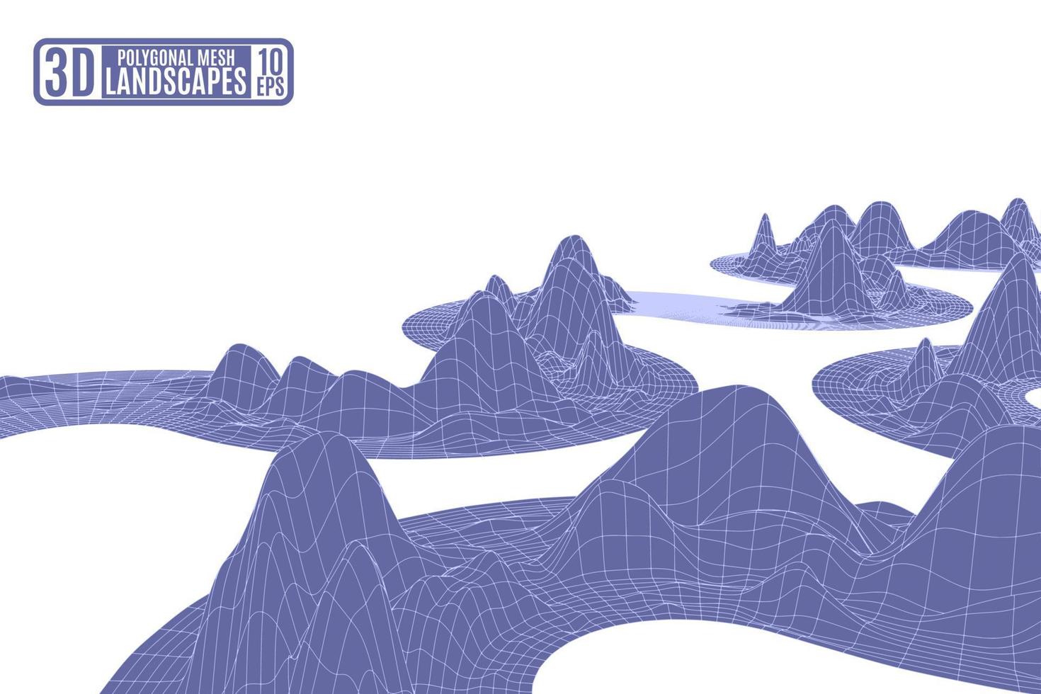Montañas de marco púrpura sobre un fondo blanco. vector