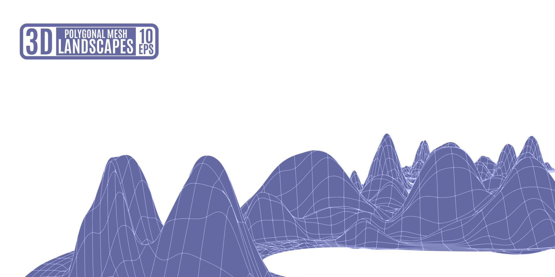 purple polygon mountains illustration for advertising products vector