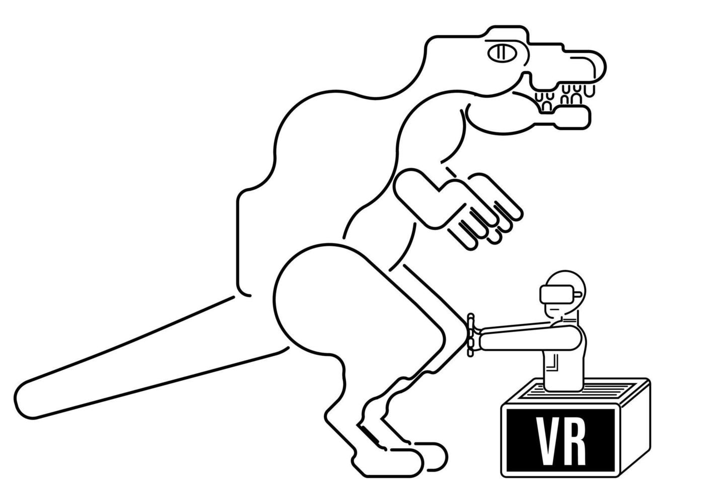 a journey into virtual reality with glasses vector
