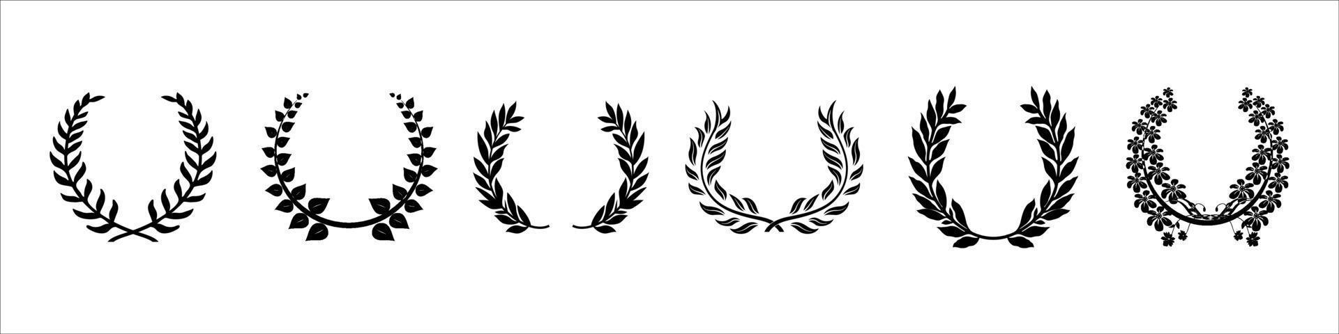 Laurel wreath assortment vector