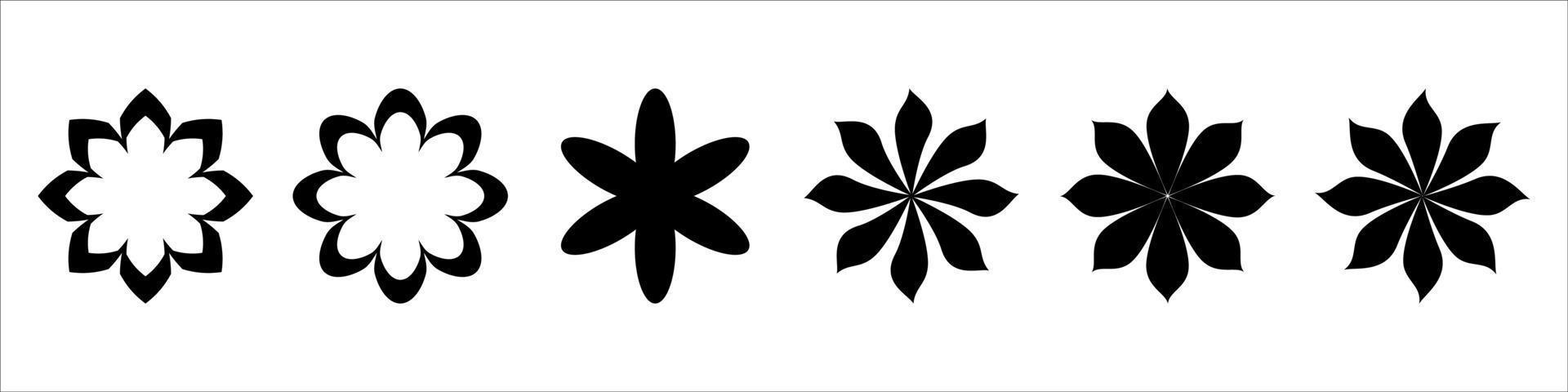 Set of different flower vector