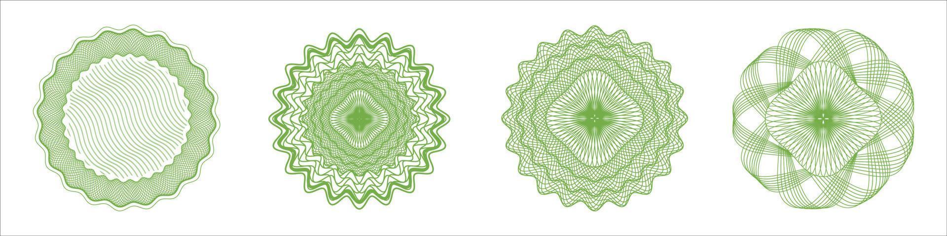 Guilloche vector set