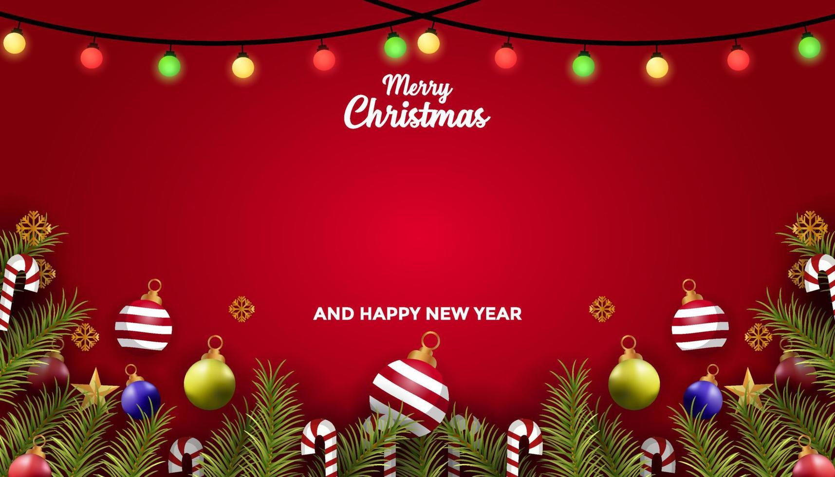 merry christmas and happy new year realistic background with copy space  area 4245436 Vector Art at Vecteezy