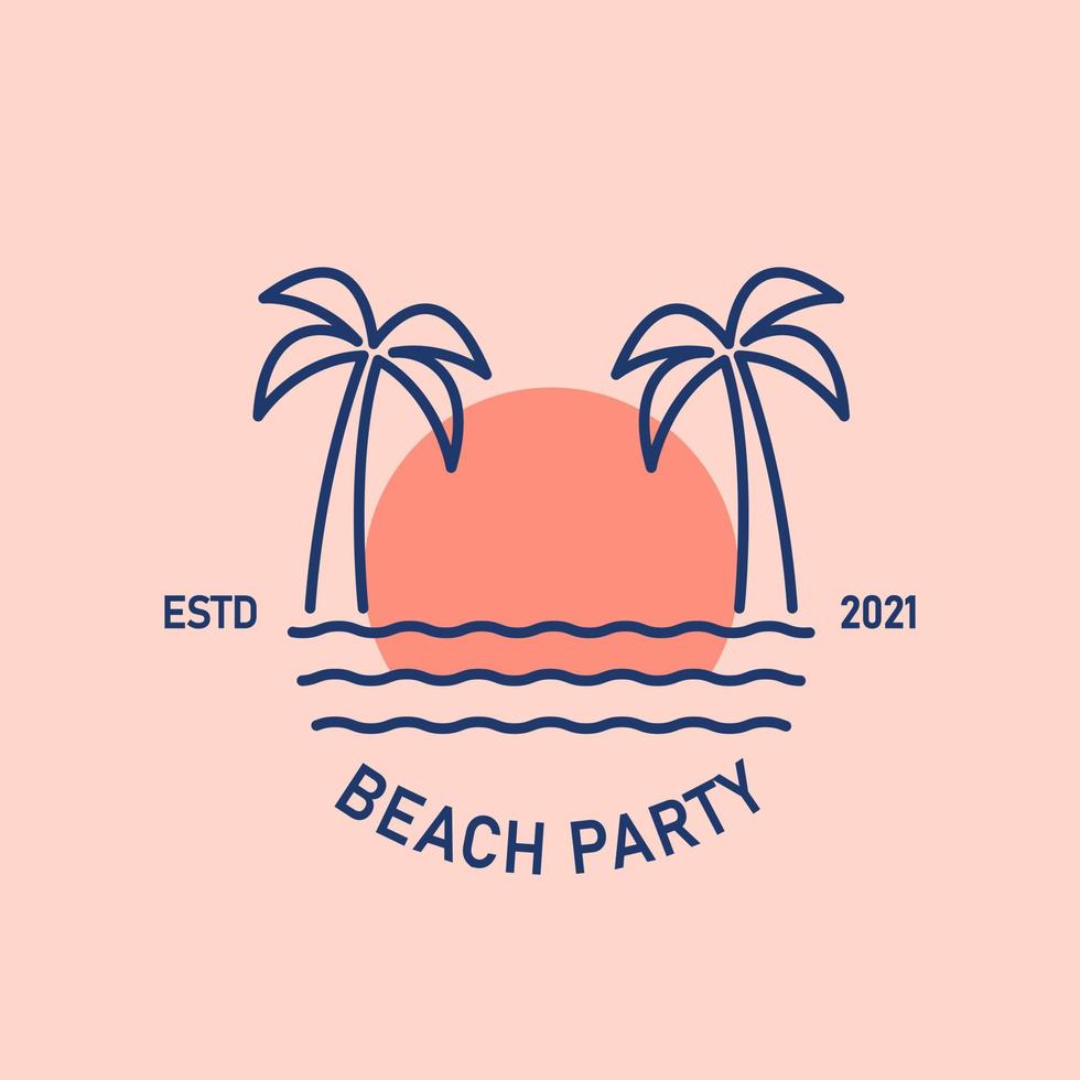 ilustraciones de fiesta en la playa vector