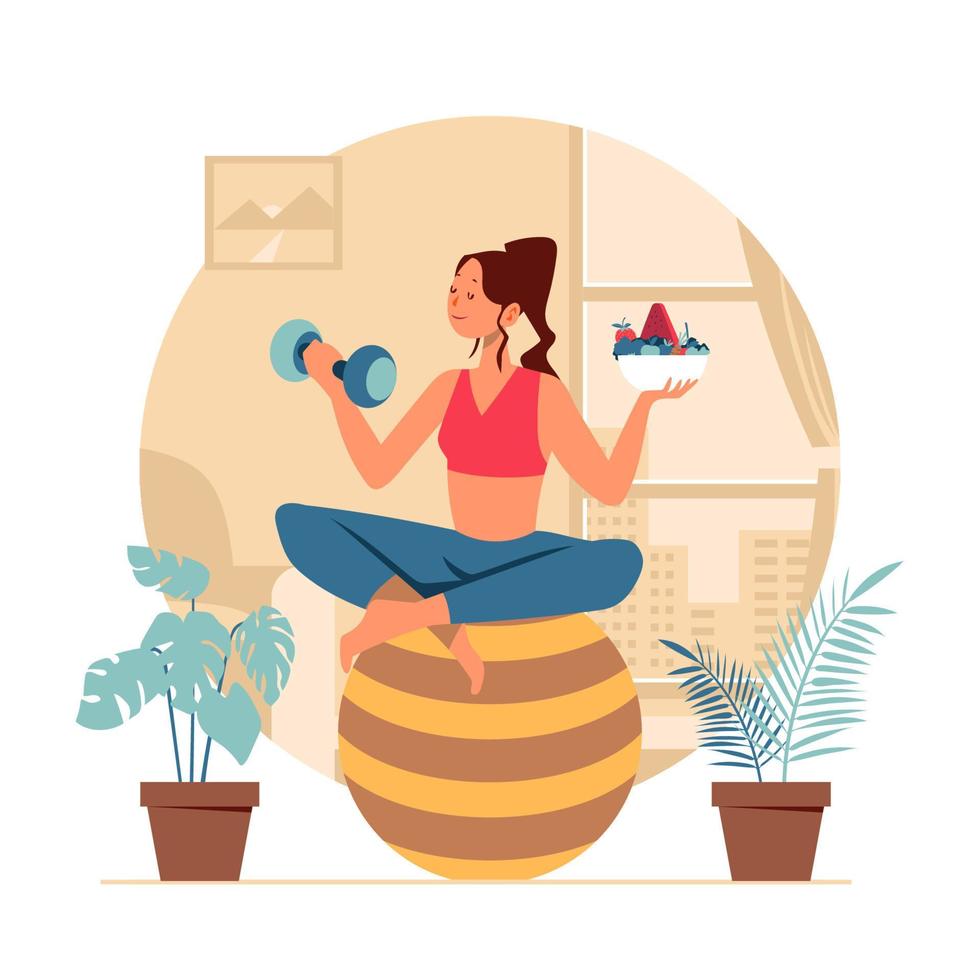 Healthy Lifestyle Concept vector