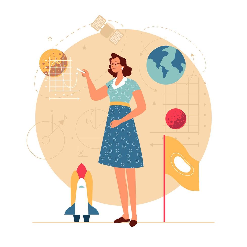 Scientist Women Concept vector