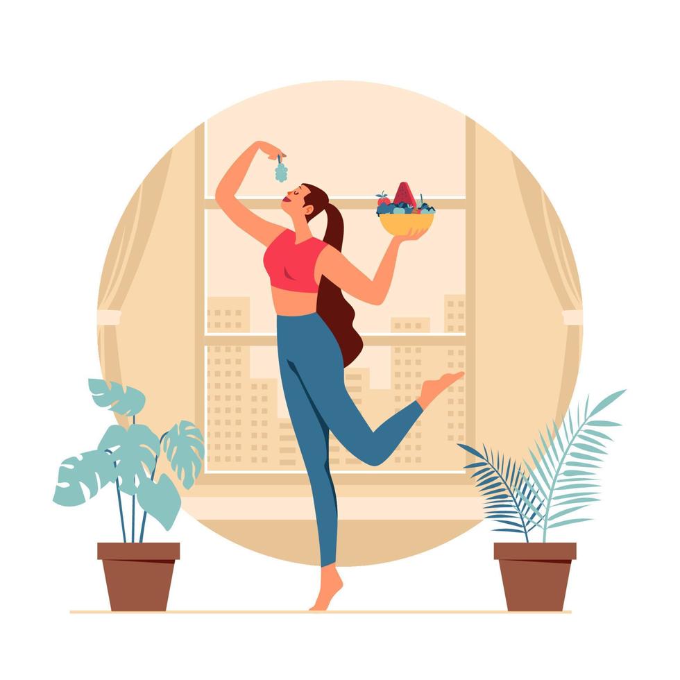 Modern Healthy Lifestyle Concept vector