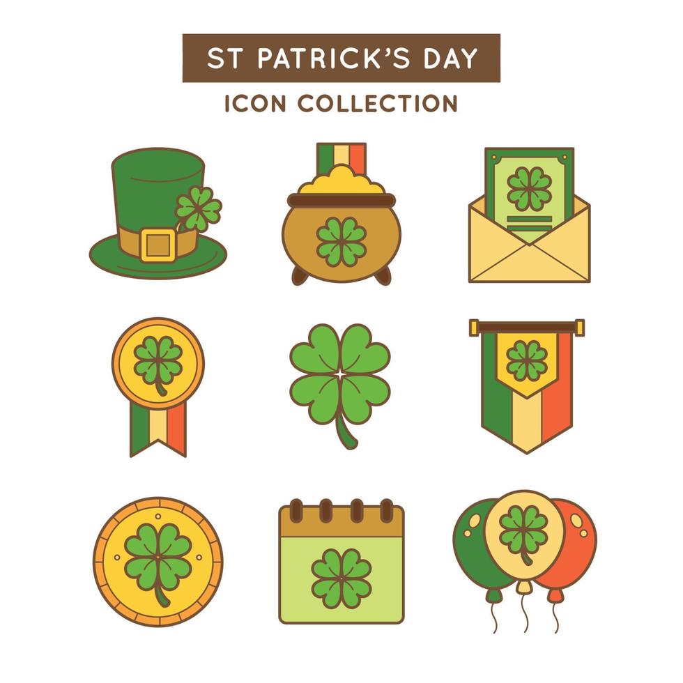 Clover Symbols Plastered on St Patrick Stuff vector