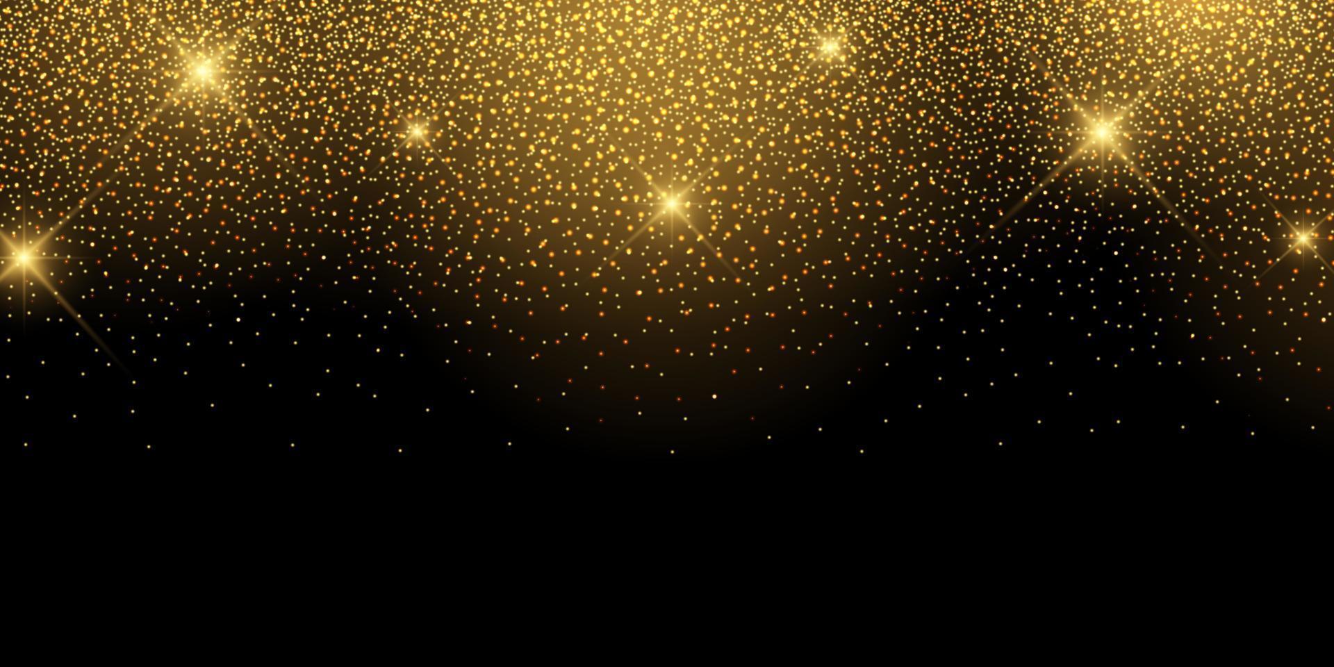 gold sparkle christmas banner vector