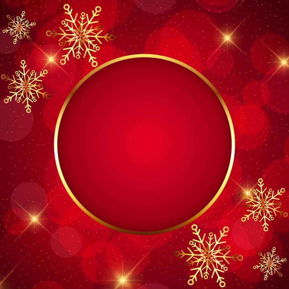 elegante fondo de navidad rojo y dorado vector