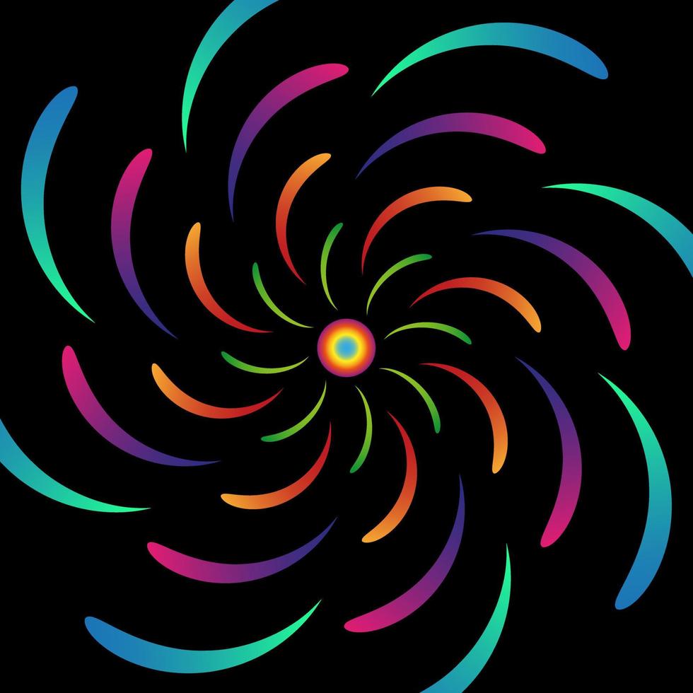 beautiful colorful splash tone in black background vector