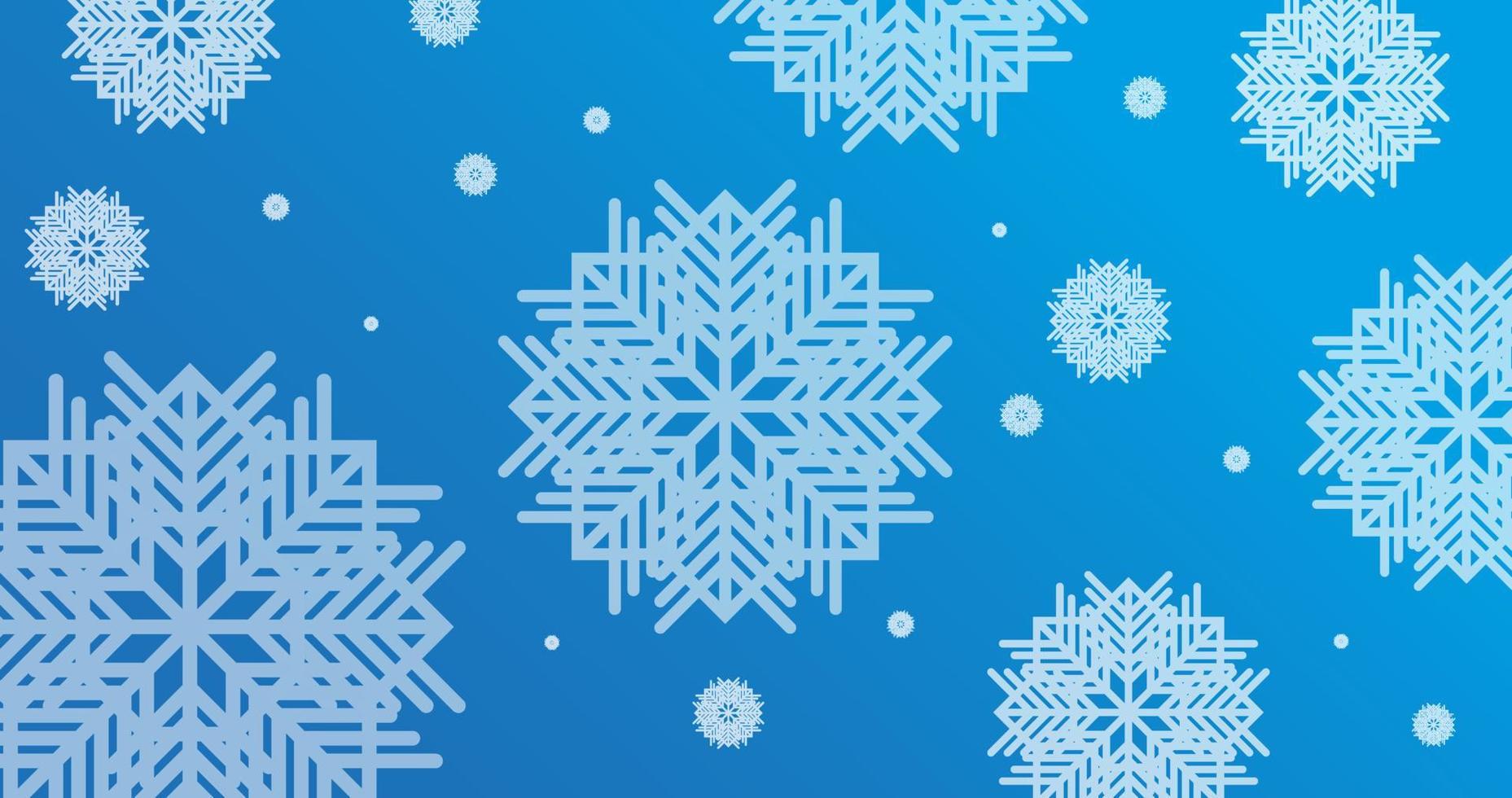 winter beautiful snowflakes background by vector design