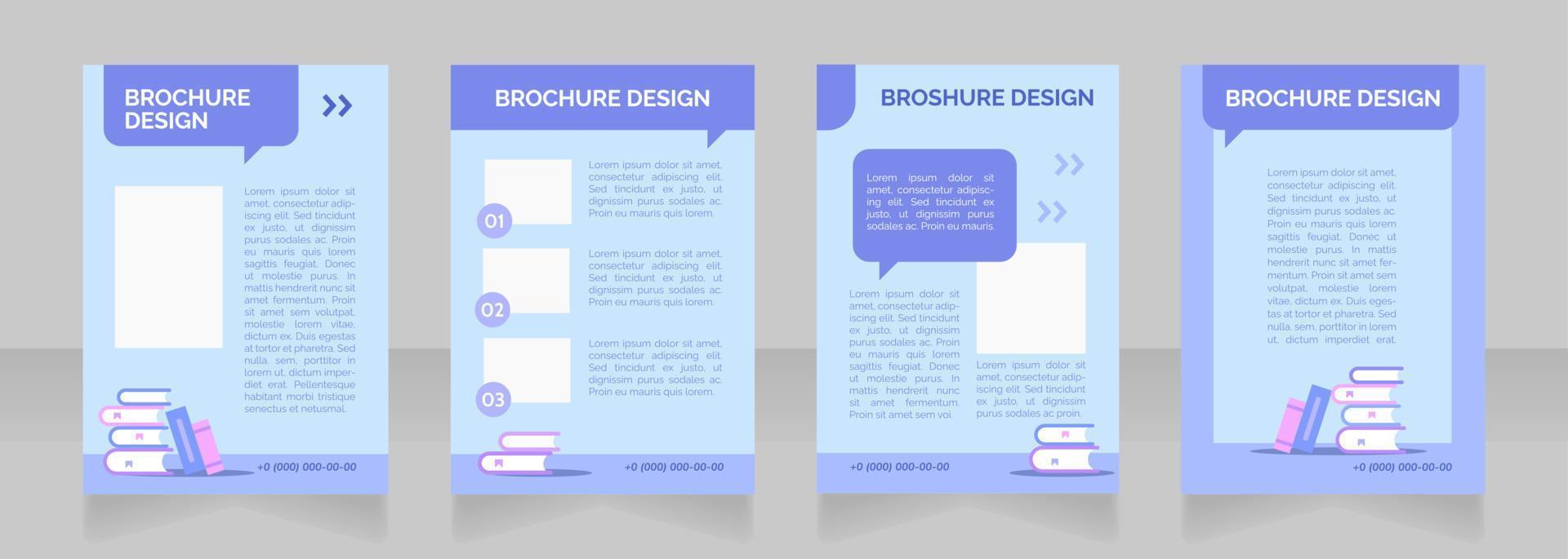 School-sponsored event blank brochure layout design vector