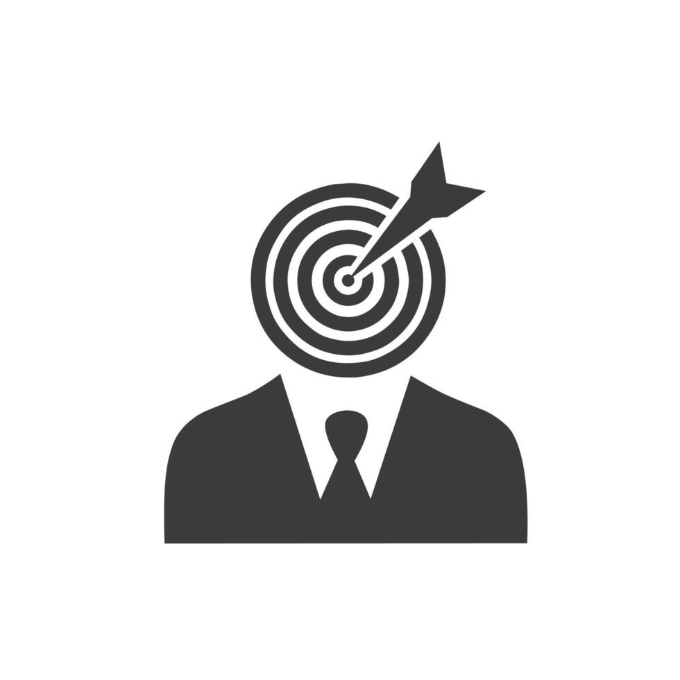 business icon, target to achieve success vector