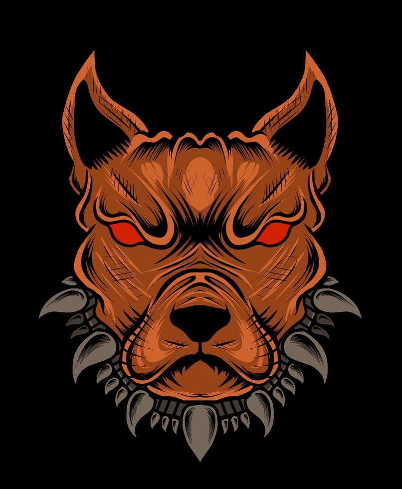 angry dog head-vector illustration art vector