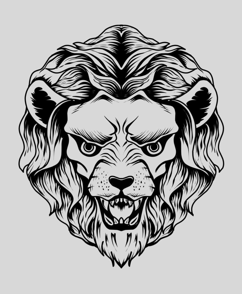 Illustration vector lion head good for T-shirt