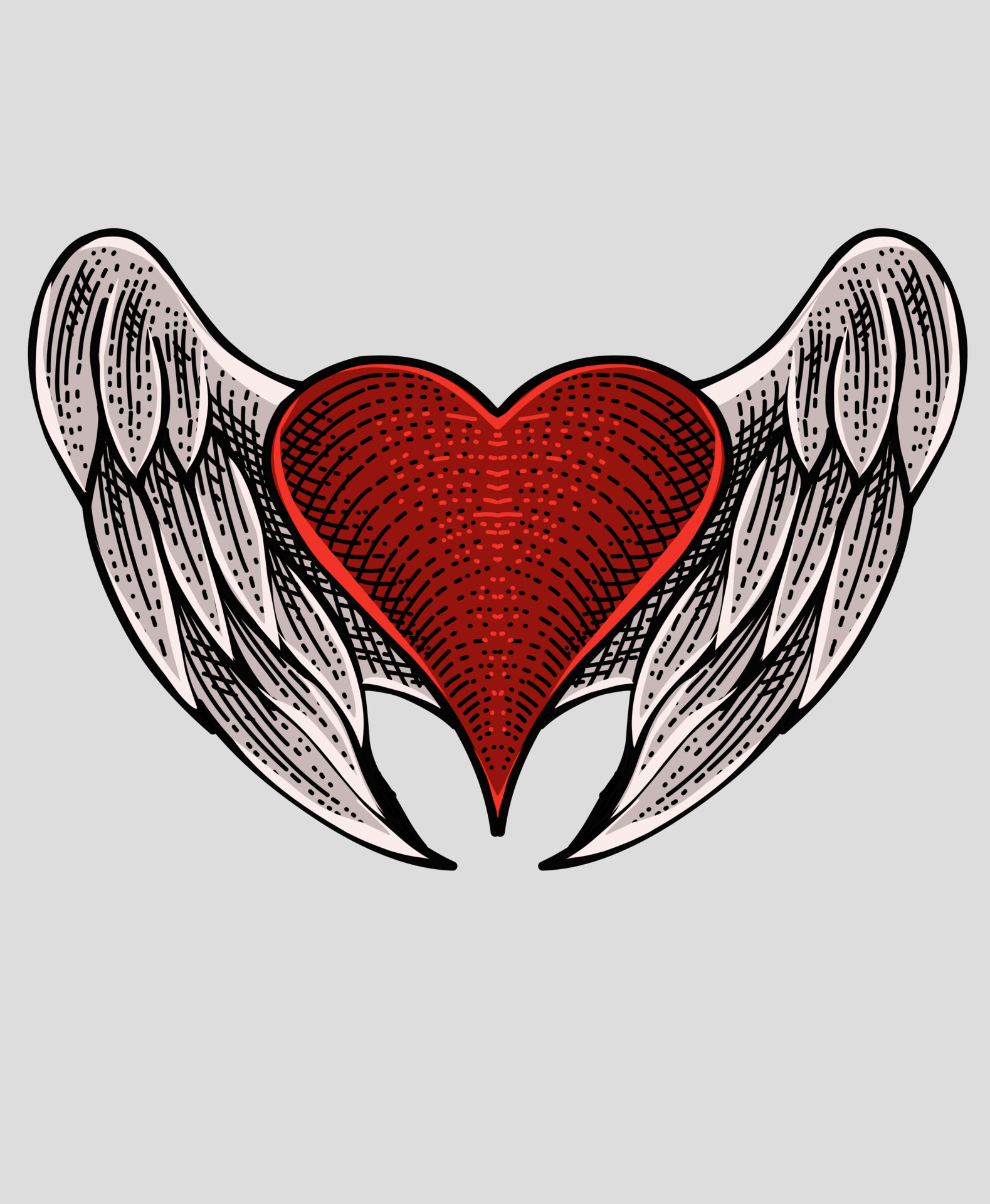 Angel Wings Heart Vector Art, Icons, and Graphics for Free Download
