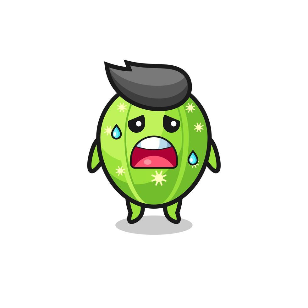 the fatigue cartoon of cactus vector