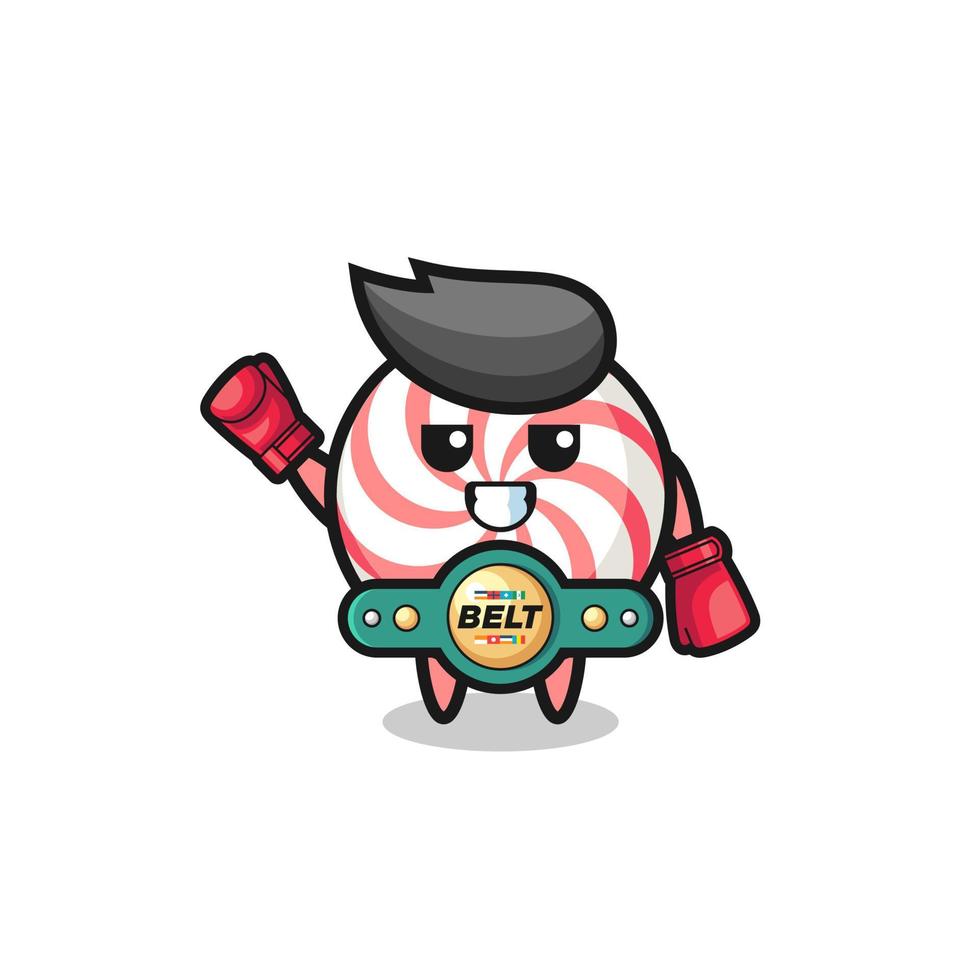 swirl lollipop boxer mascot character vector