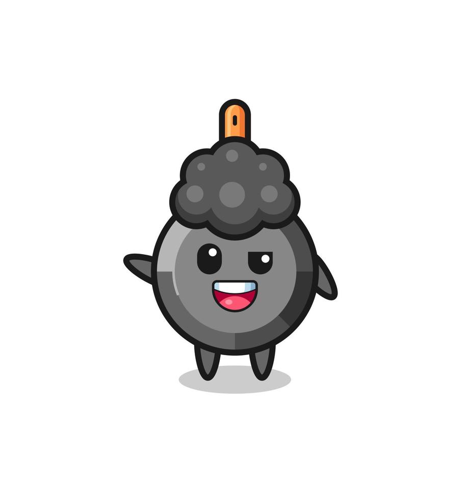 frying pan character as the afro boy vector