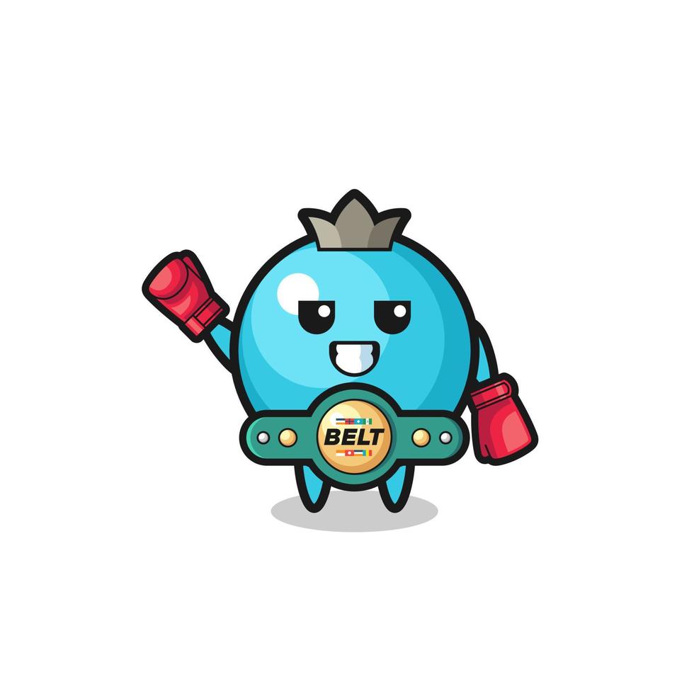 blueberry boxer mascot character vector