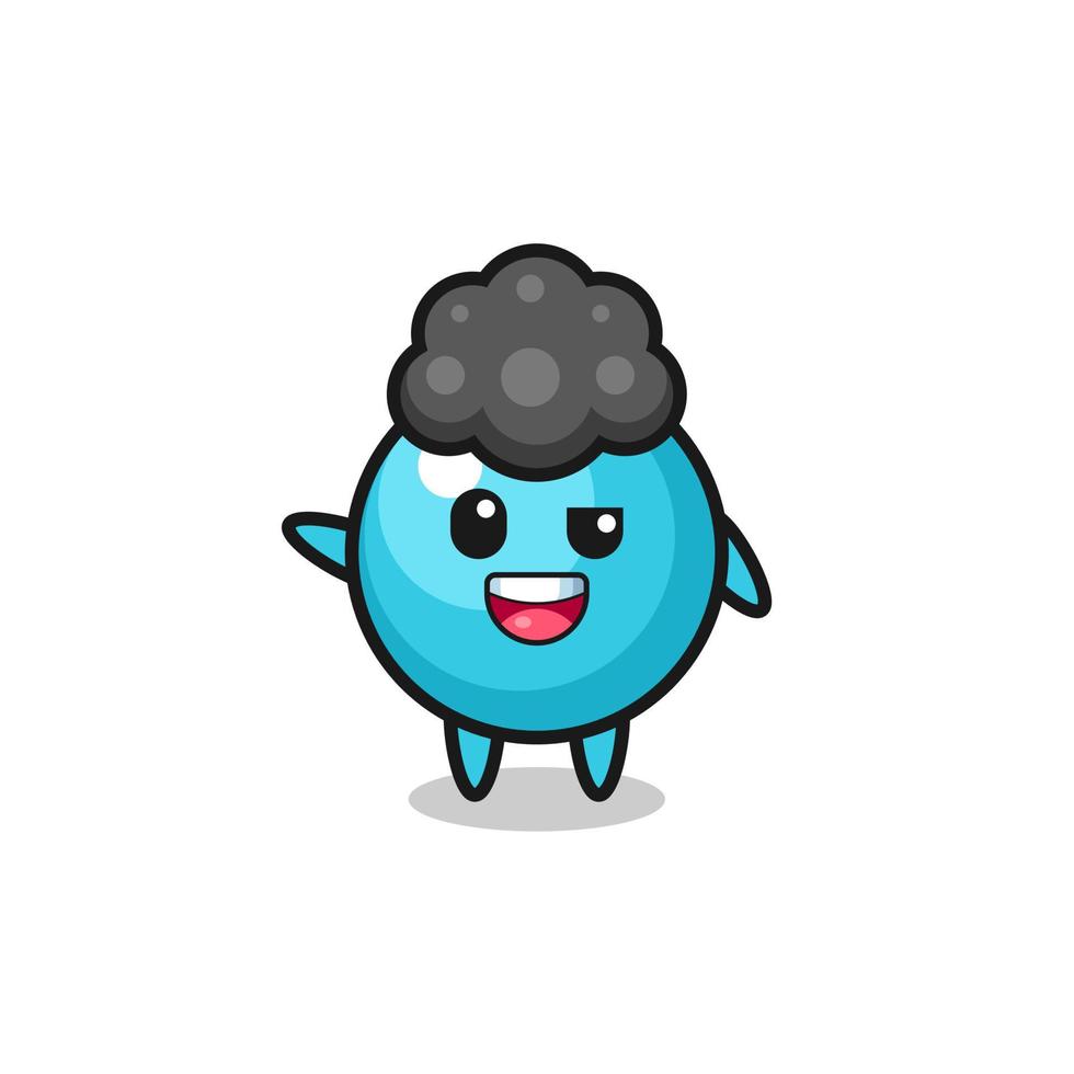 blueberry character as the afro boy vector