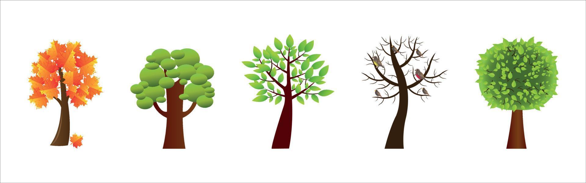 Trees Set Vector