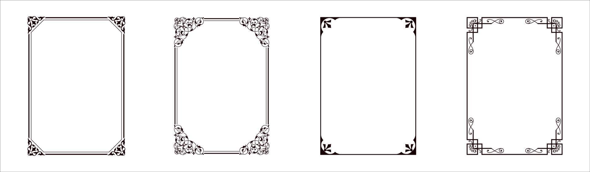 Calligraphic ornament set. Vintage Decorations. Vector isolated illustration.