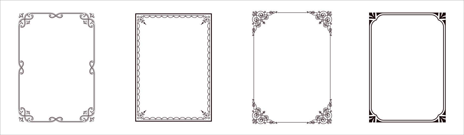 Calligraphic ornament set. Vintage Decorations. Vector isolated illustration.