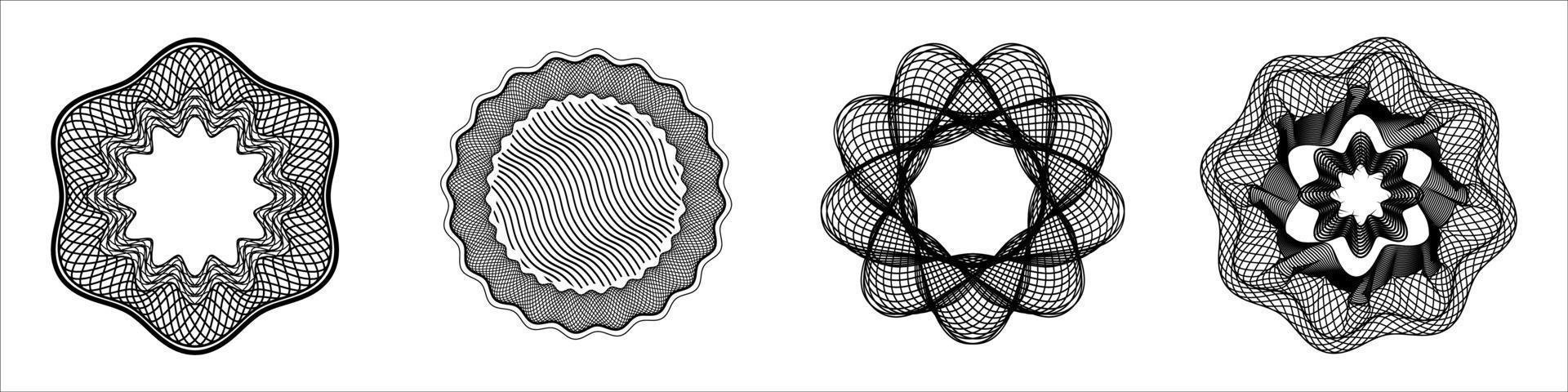 Guilloche rosette vector