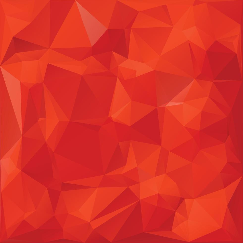 Red color 3d polygon background, modern origami texture. Vector illustration. Design element.