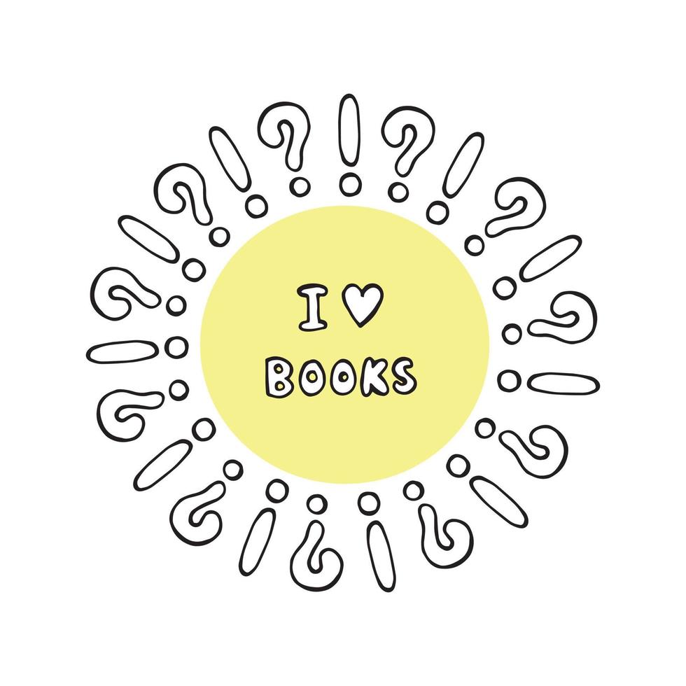 Pile of books, tea or coffee cup with heart symbols. Quote So many books so little time . I love reading concept. Line icon for libraries, stores, festivals, fairs and schools. Vector illustration.