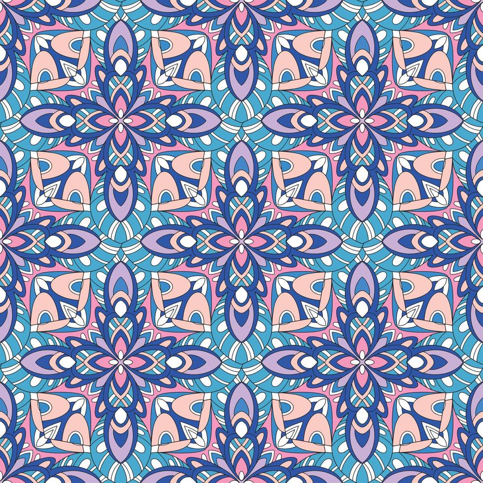 Abstract festive colorful grunge vector ethnic tribal pattern