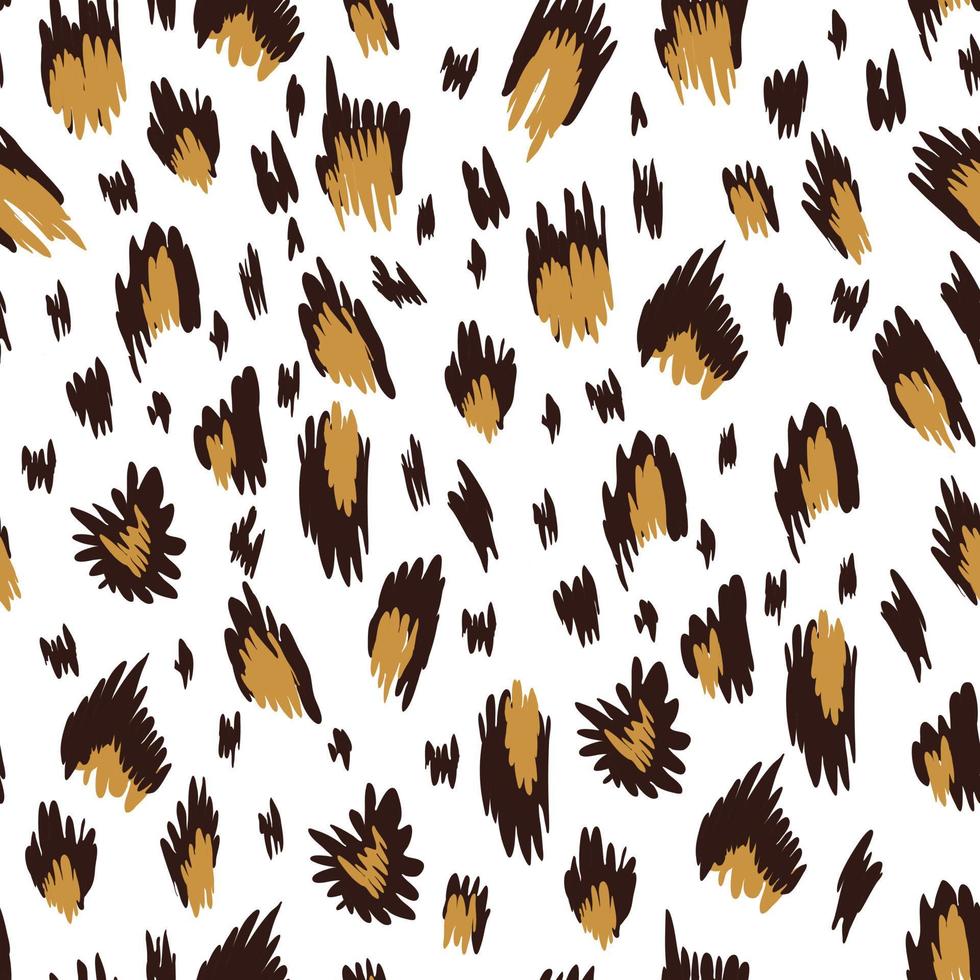 Leopard Appaloosa cowhide horse skin print seamless pattern design. Vector animal textured pattern with small brown spots on beige background. Animal print seamless pattern.