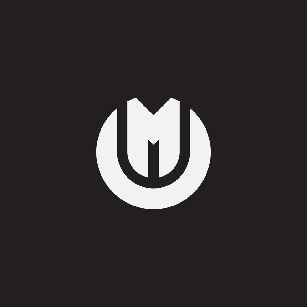 MU monogram design vector