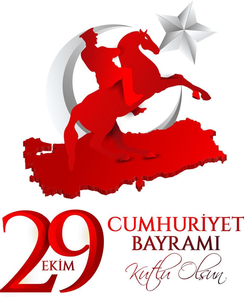 29th october national republic day of turkey vector