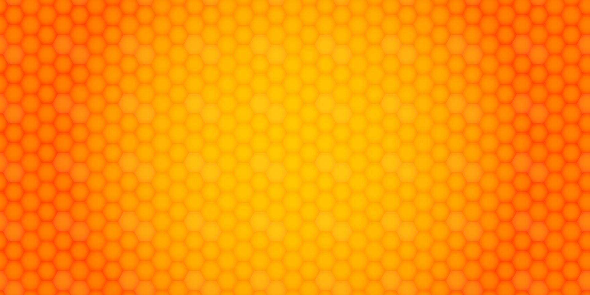 Fondo de panal brillante y elegante. Fondo naranja geométrico abstracto para diseños, trabajos de portada, etc. vector