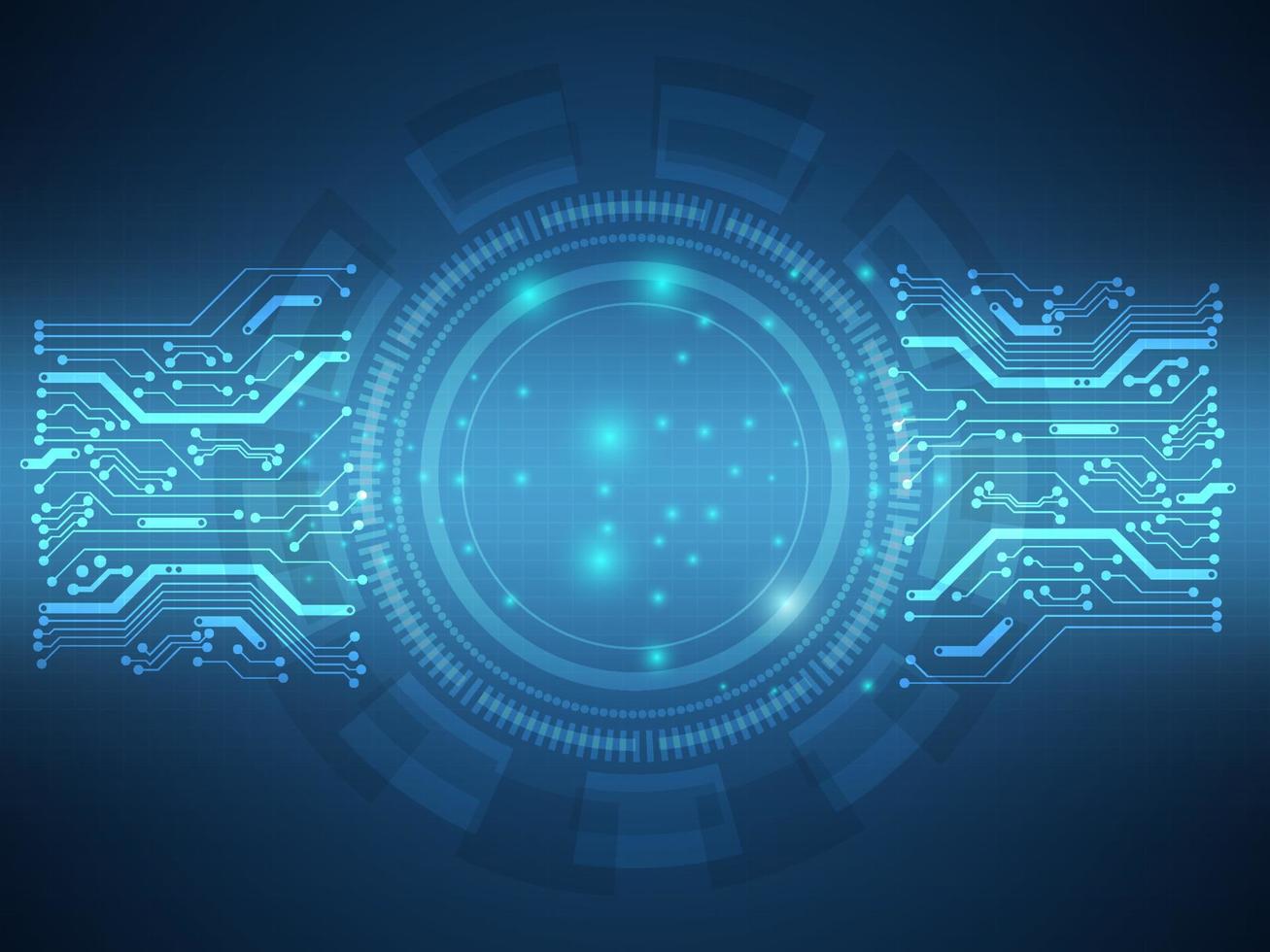 abstract circuit technology futuristic hud background vector