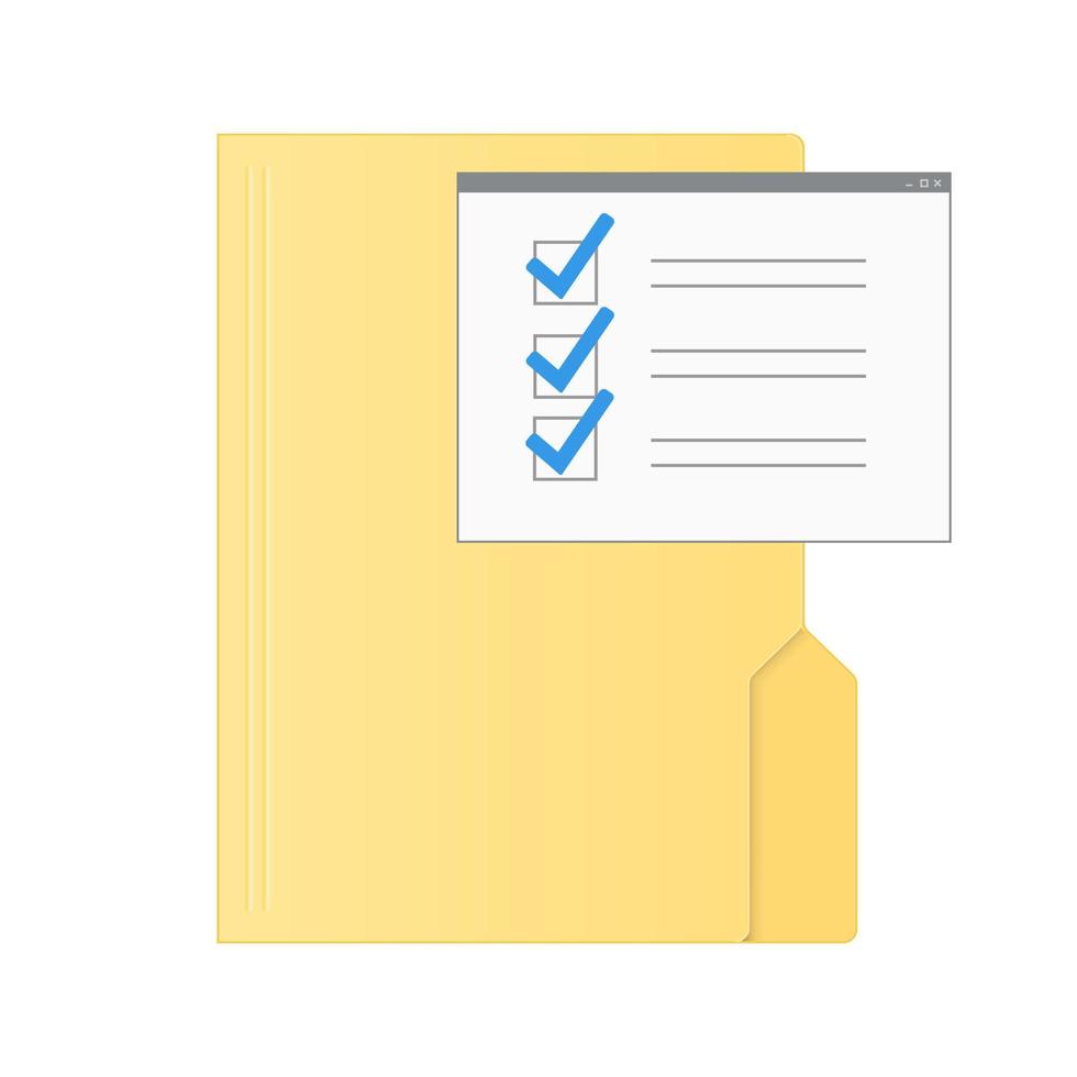 File computer folder with program window icon isolated on white background vector