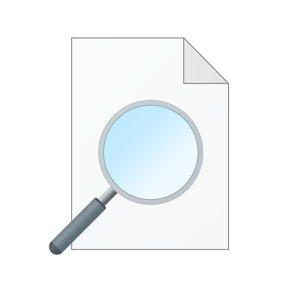 File computer document with search magnifier icon isolated on white background vector