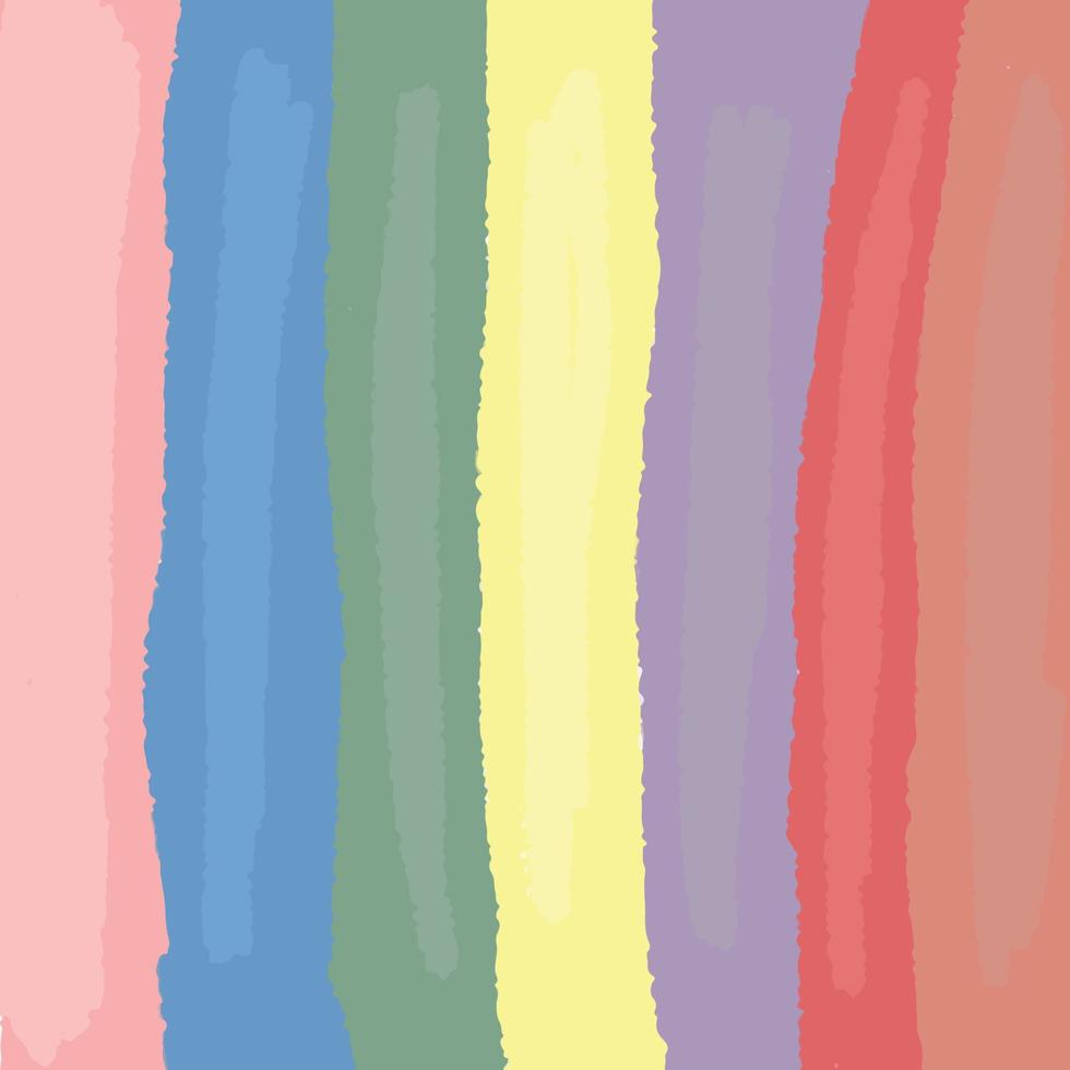 Handrawn colorido arco iris rayas patrón de fondo abstracto vector